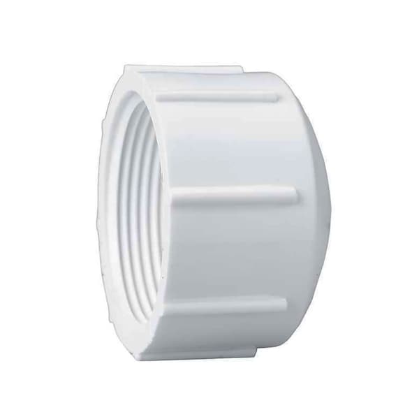 Thrifco Plumbing 1-1/4 Inch PVC Threaded Cap SCH 40 8113722 - main